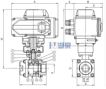 電動絲扣球閥Q911F-16P型號，圖片，原理